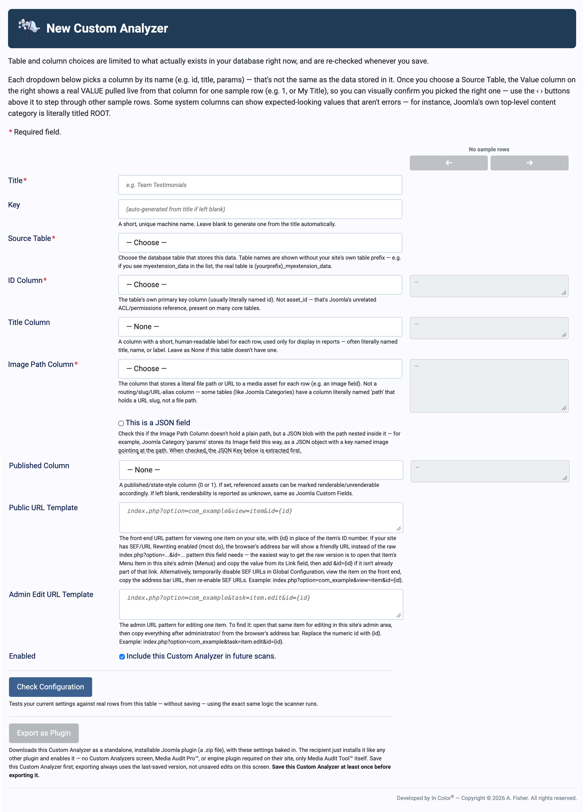 MAP New Custom Analyzer