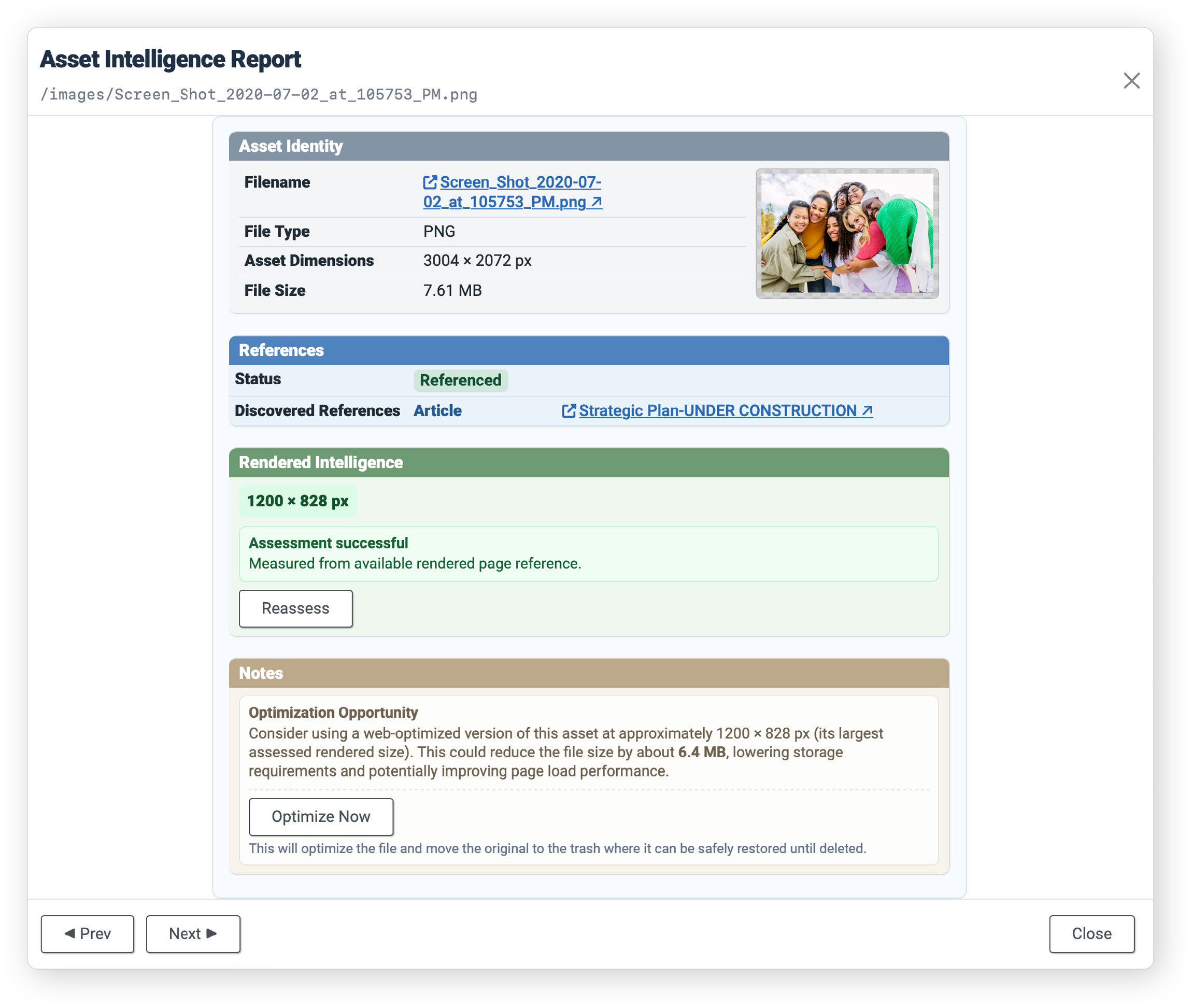 Asset Intelligence Report